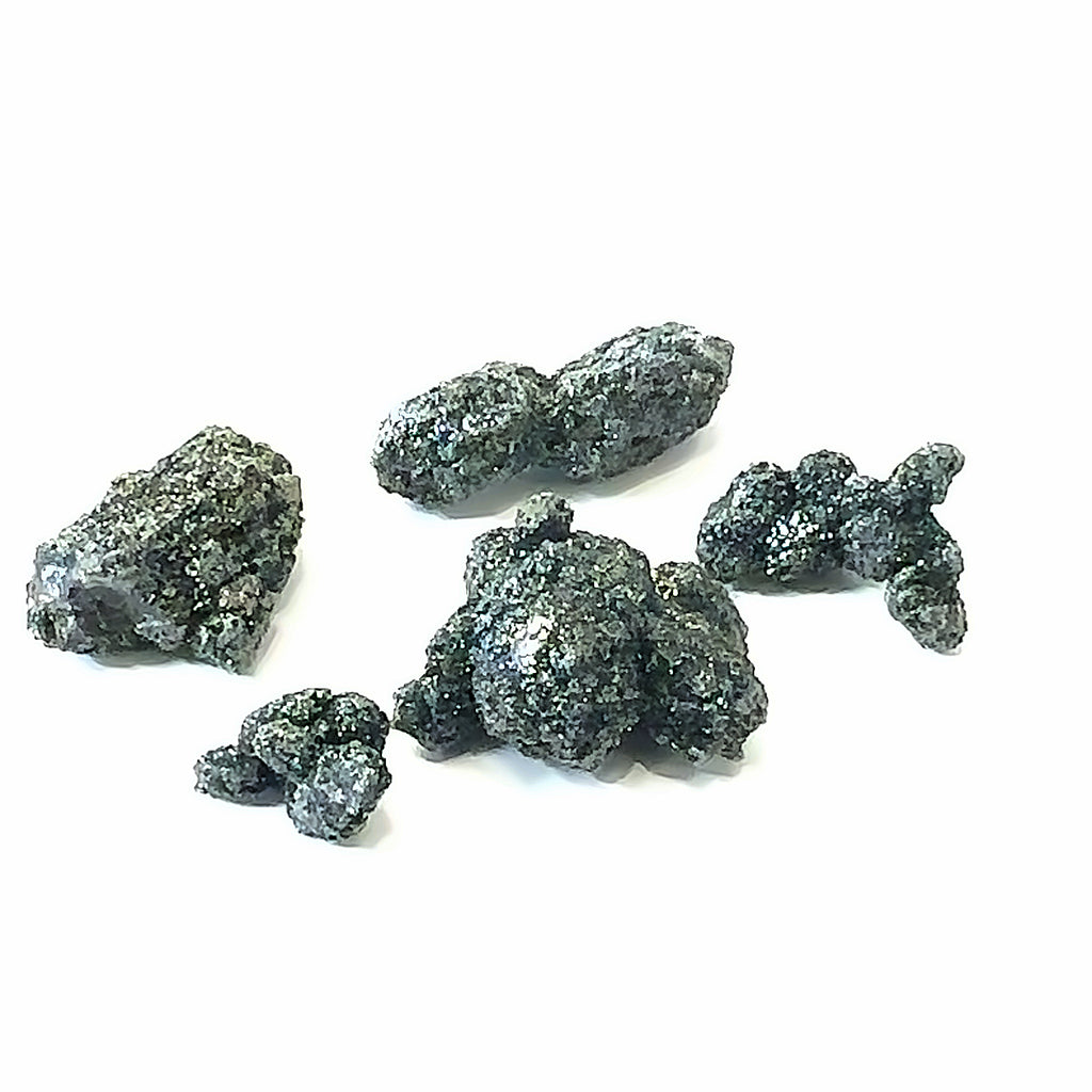 Primalite Raw Gemstone grouping on white overview