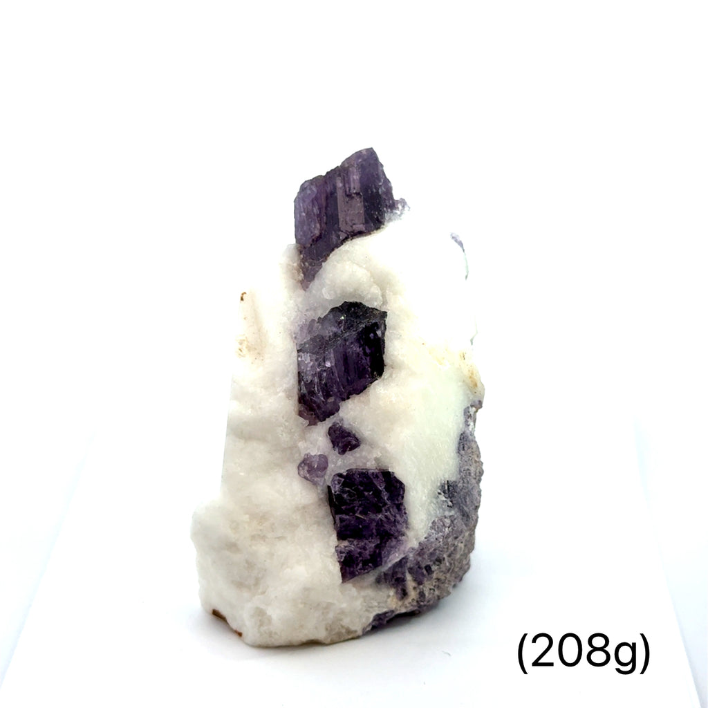 Purple Scapolite Gemstone 208 on white front view