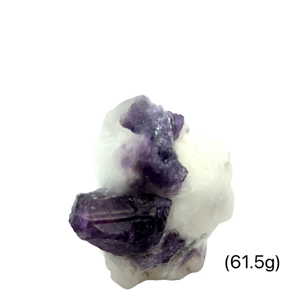 Purple Scapolite Gemstone 61.5g on white front view