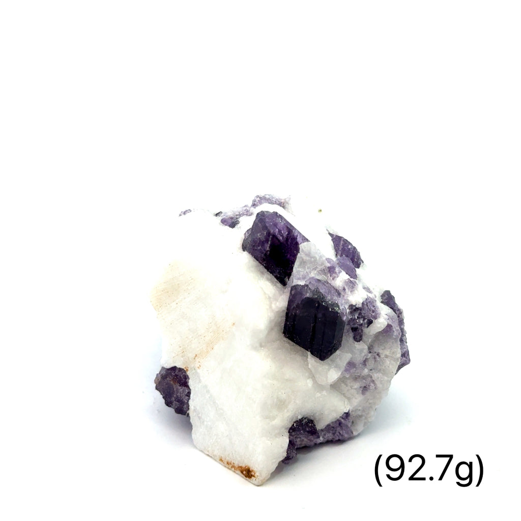 Purple Scapolite Gemstone 92.7g on white front view