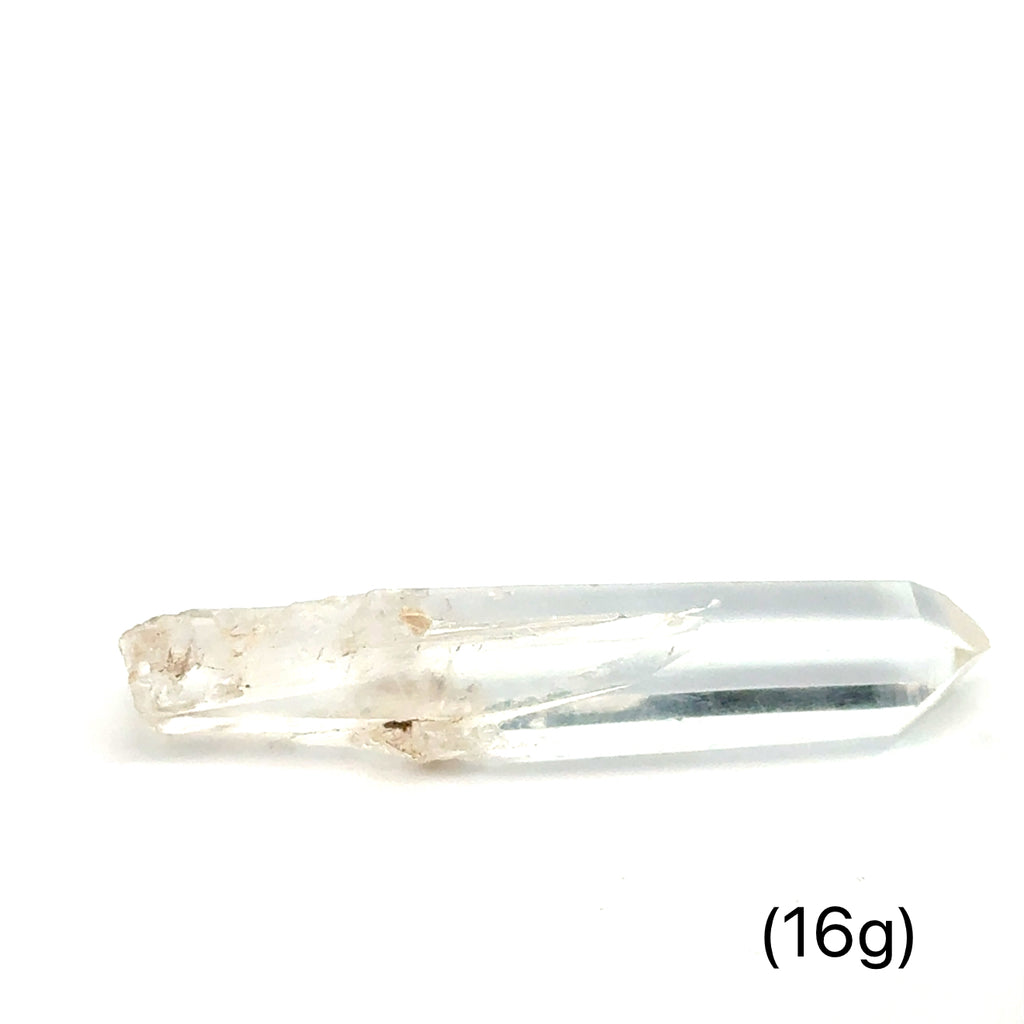Quartz Raw Gemstone Collector’s Piece 16g on white front overview 