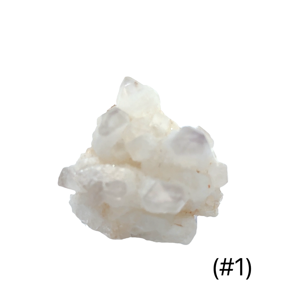 Quartz Raw Gemstone Collector’s Piece #1 on white front overview