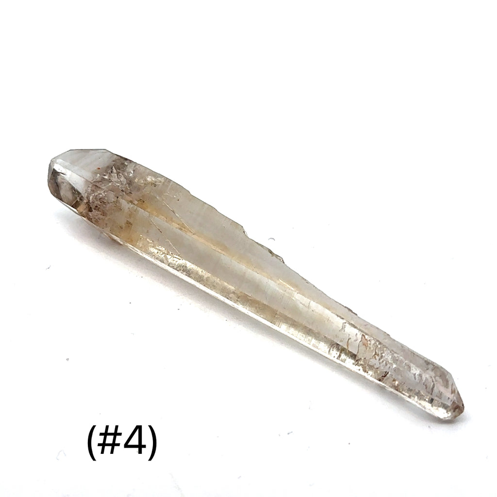 Quartz Raw Gemstone Collector’s Piece #4 on white front overview