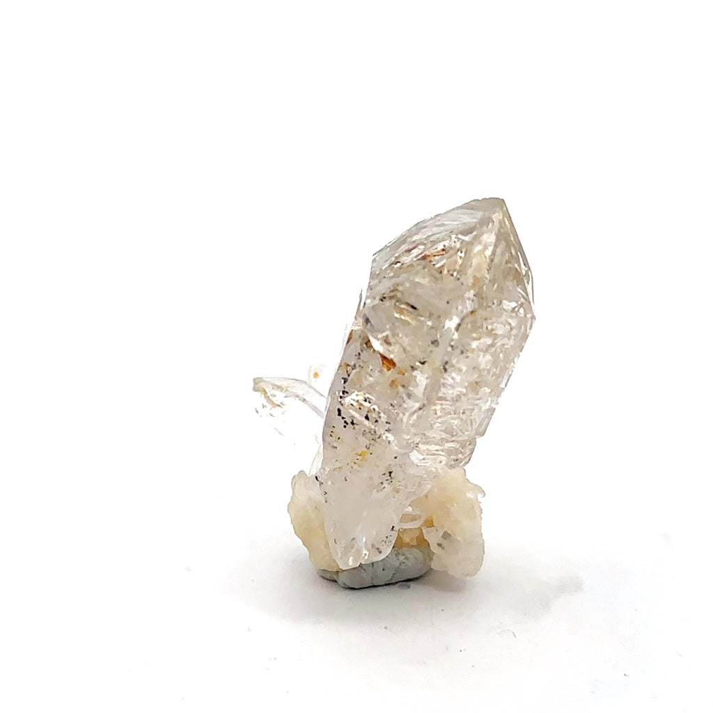 Quartz Raw Gemstone Collector’s Piece #5 on white back overview