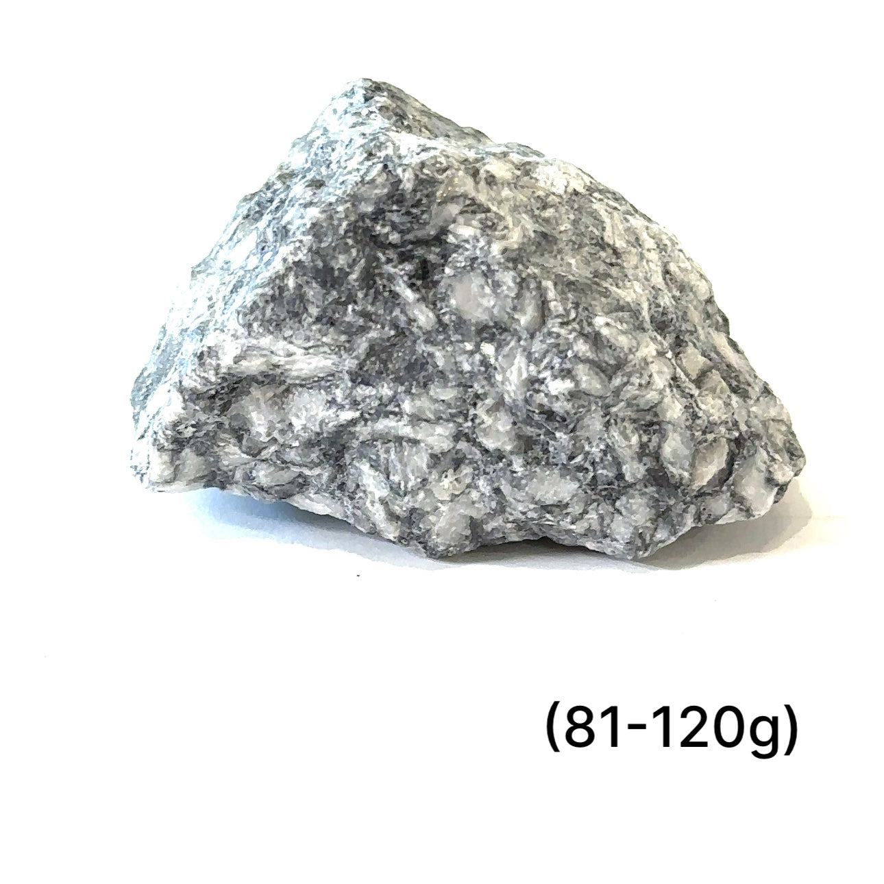 Rare Pinolith crystal composed of Howlite, Dolomite, and Graphite (81-120g) on white front view