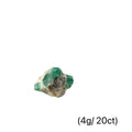 Raw Grade‑A Emerald Gemstone on white 4g/20ct overview