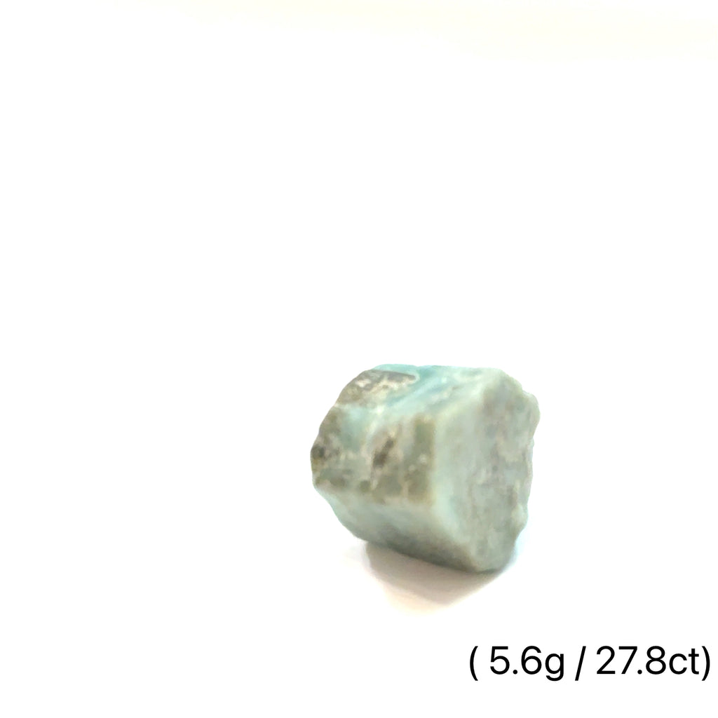 Raw Grade‑A Emerald Gemstone on white 5.6g/27.8ct  overview