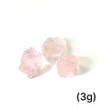 Raw Morganite Gemstone (3g) on white front overview 