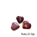 Ruby Heart-Shaped Gemstone on white 2-3g overview