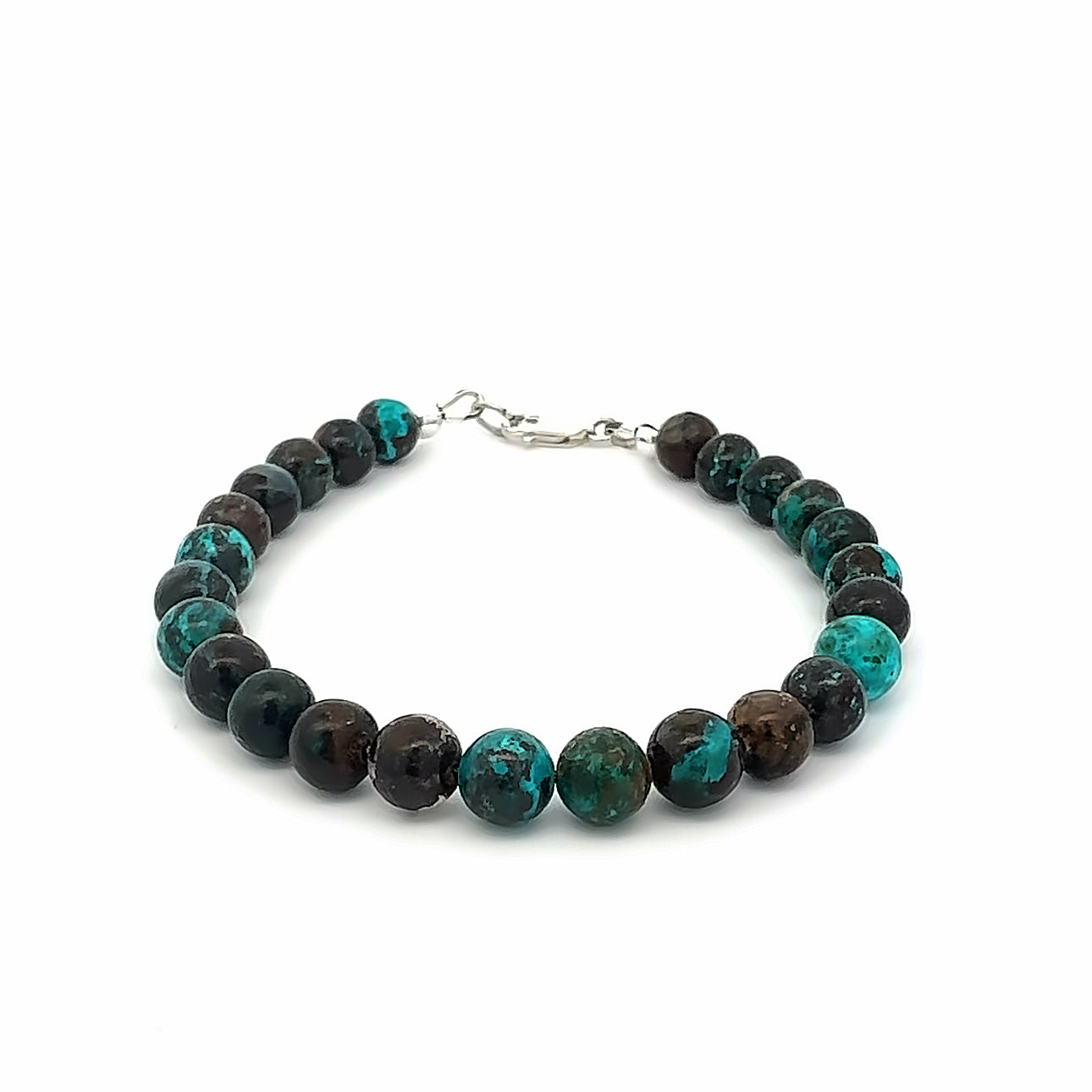 Shattuckite Gemstone Bracelet on white center front overview