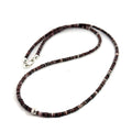 Shell Gemstone Beaded Necklace  on white front overview