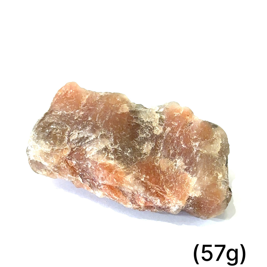 Sunstone crystal for stress relief, happiness, and spiritual energy clearing  57g on white center overview
