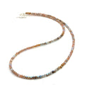 Titanium-Coated Labradorite Necklace on white front over view