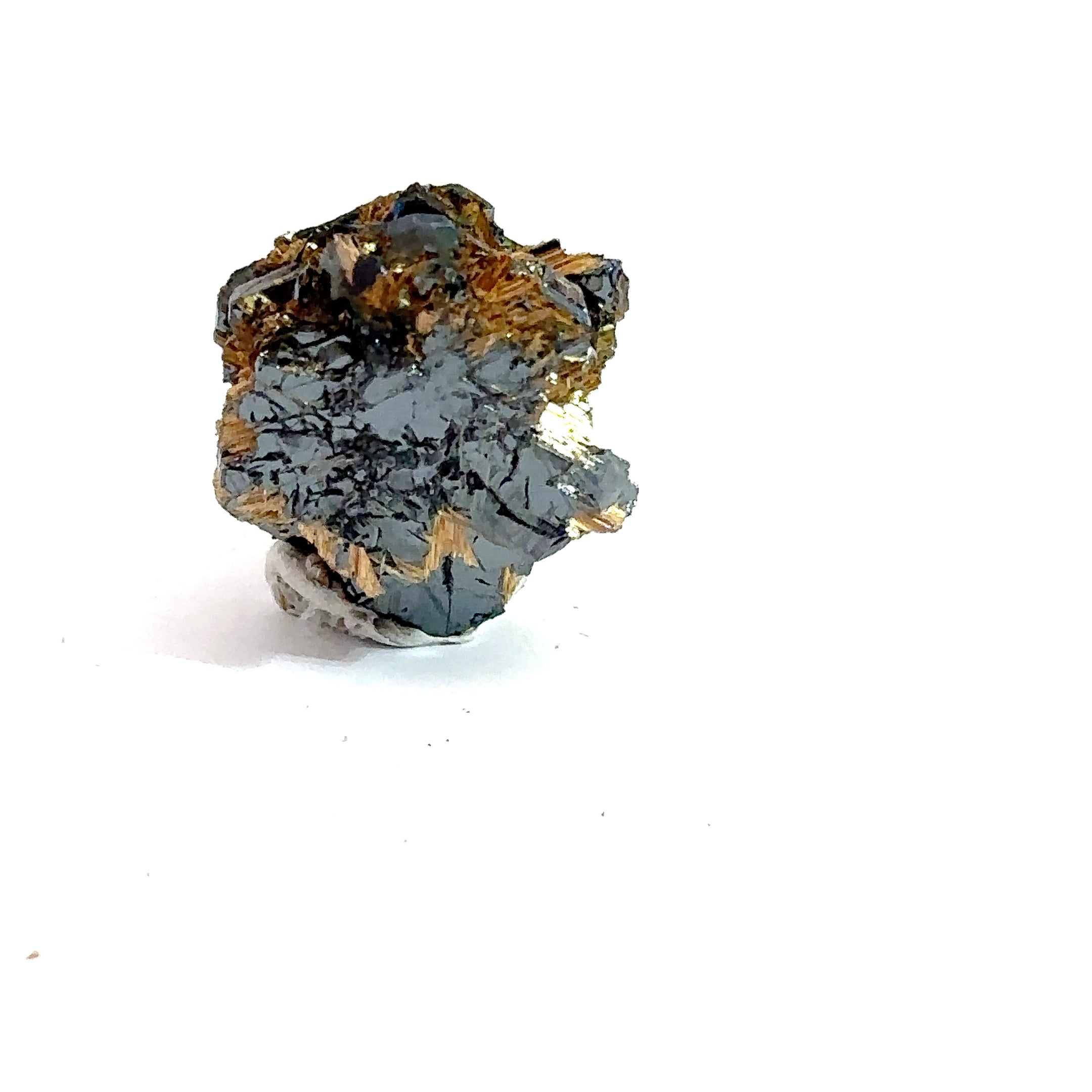 Golden Rutile with Hematite Raw Gemstone – Crystal for Grounding, Protection & Aura Healing