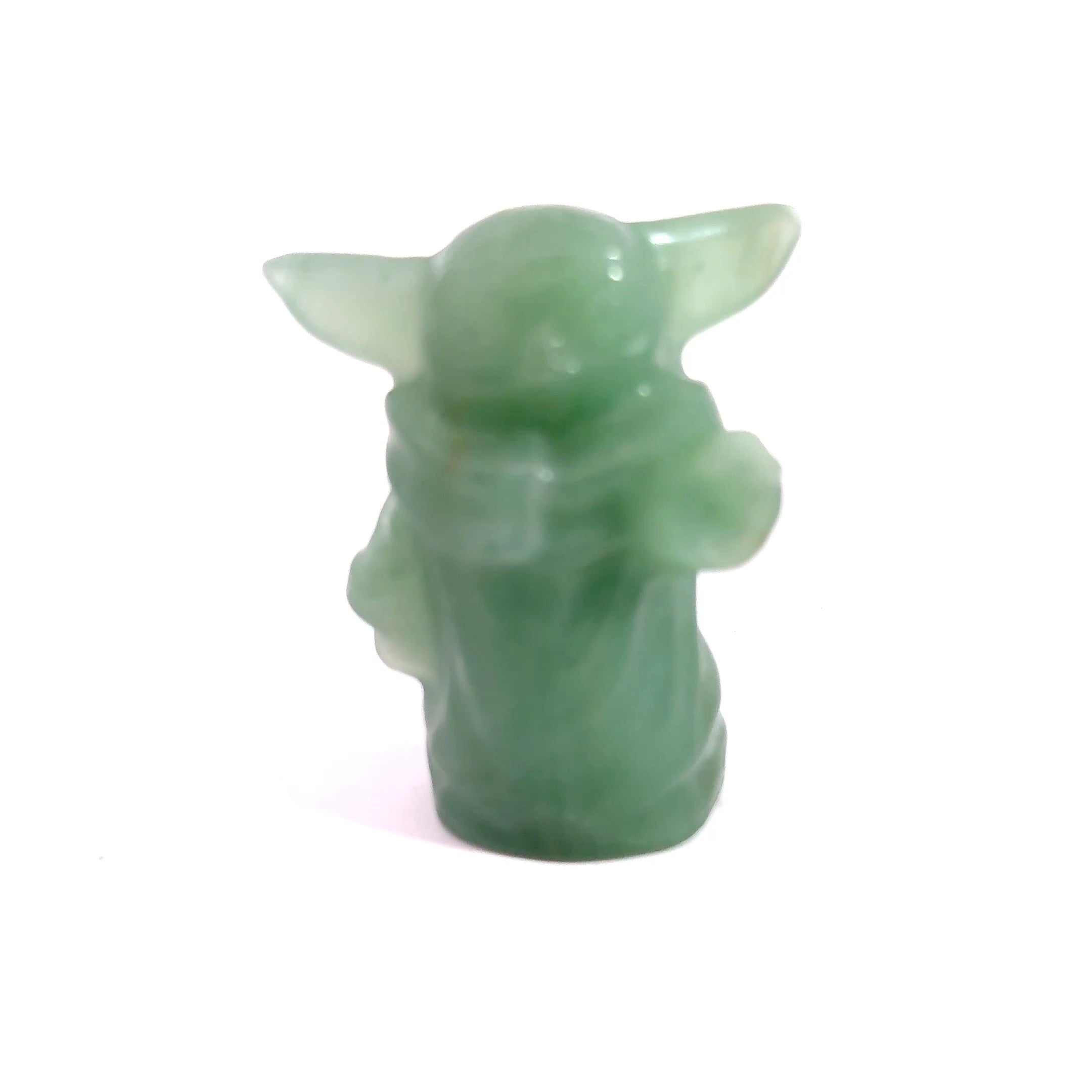 Gemstone Star Wars Figures, Black Obsidian & Green Aventurine