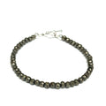 Pyrite gemstone bracelet, beaded  gemstone bracelet, jewelry
