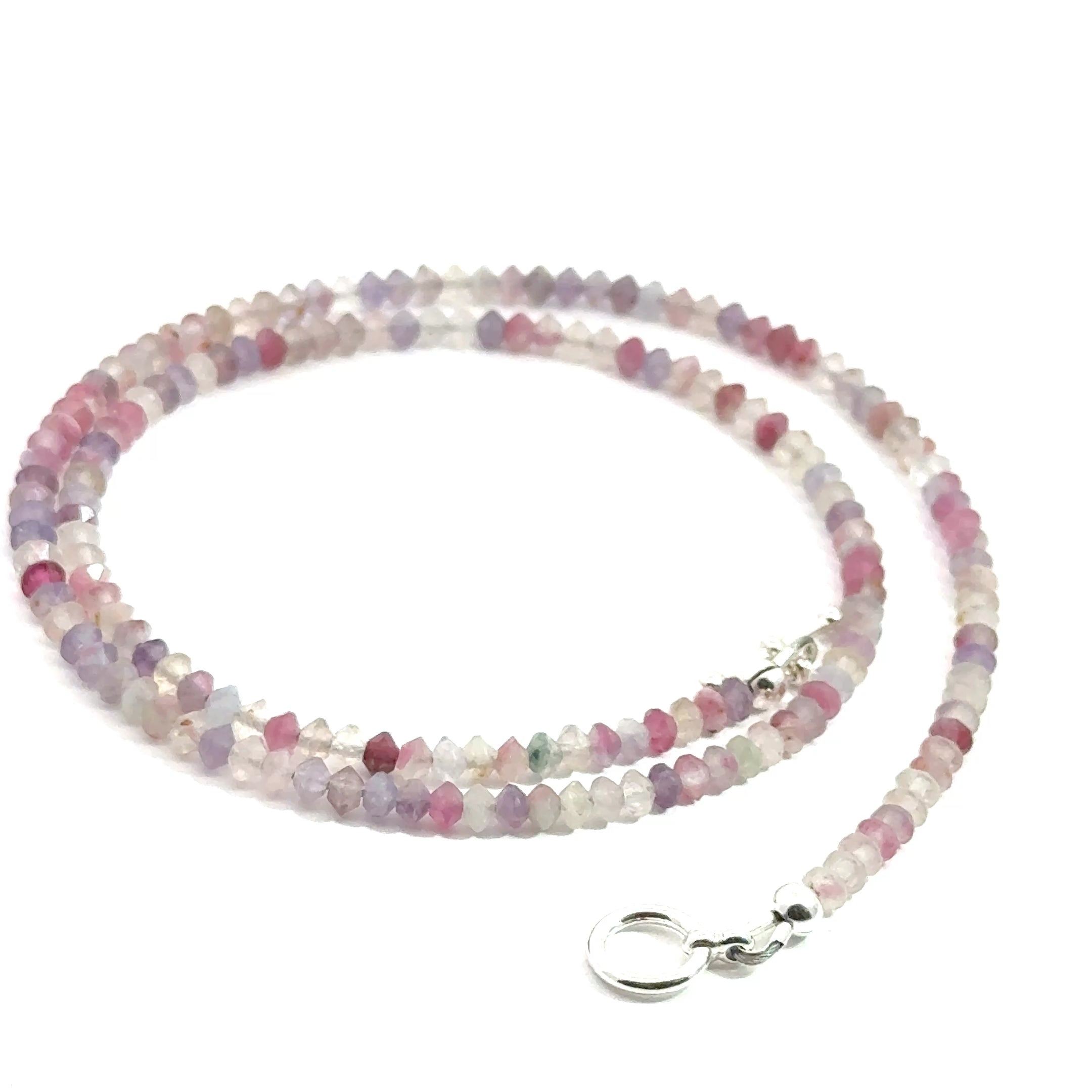 Pink Tourmaline Gemstone necklace, jewelry