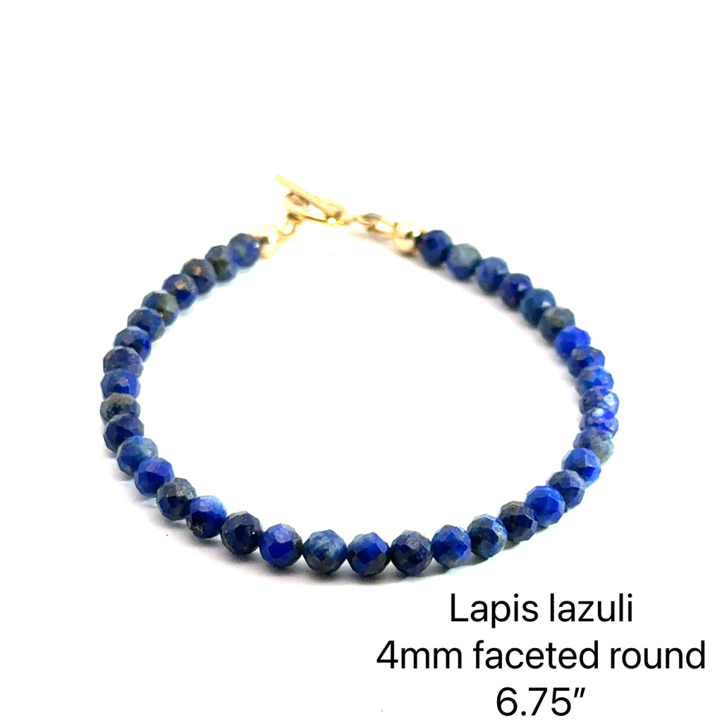 Lapis Lazuli Gemstone Beaded Bracelet