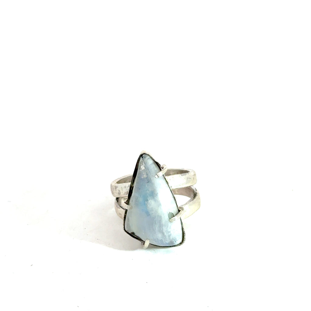 Rainbow Moonstone gemstone ring, jewelry, ring size 7