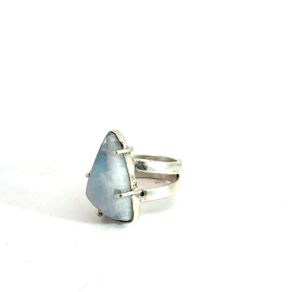 Rainbow Moonstone gemstone ring, jewelry, ring size 7