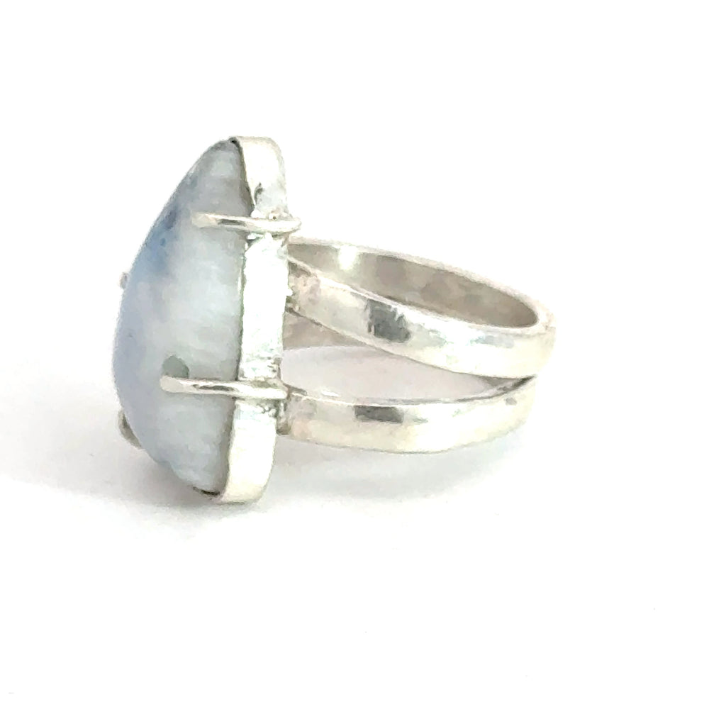 Rainbow Moonstone gemstone ring, jewelry, ring size 7