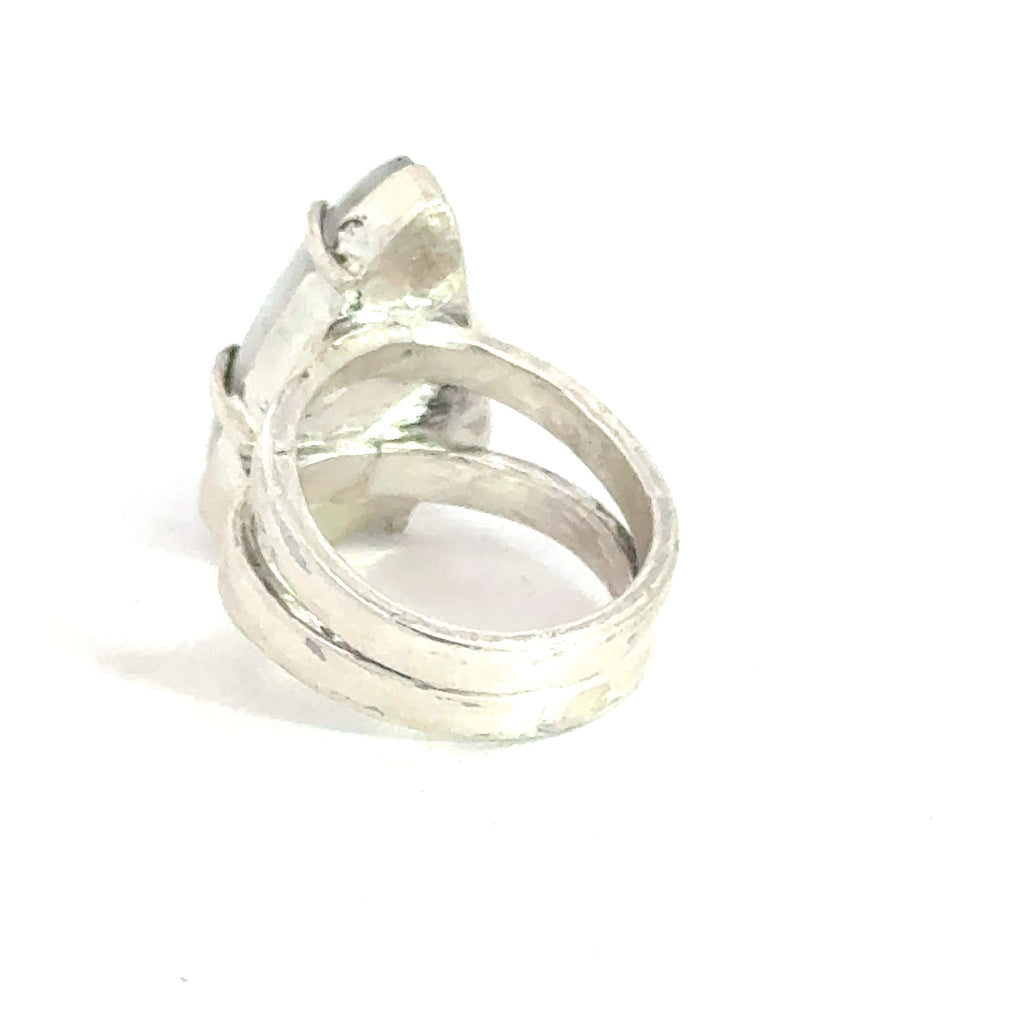 Rainbow Moonstone gemstone ring, jewelry, ring size 7