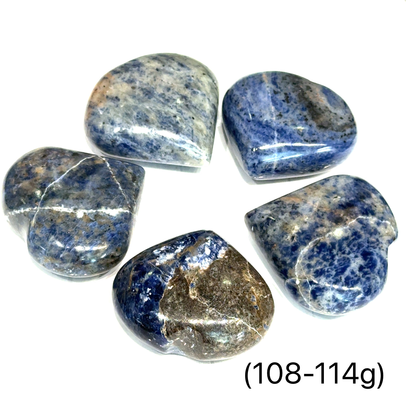 Sodalite  gemstone Hearts