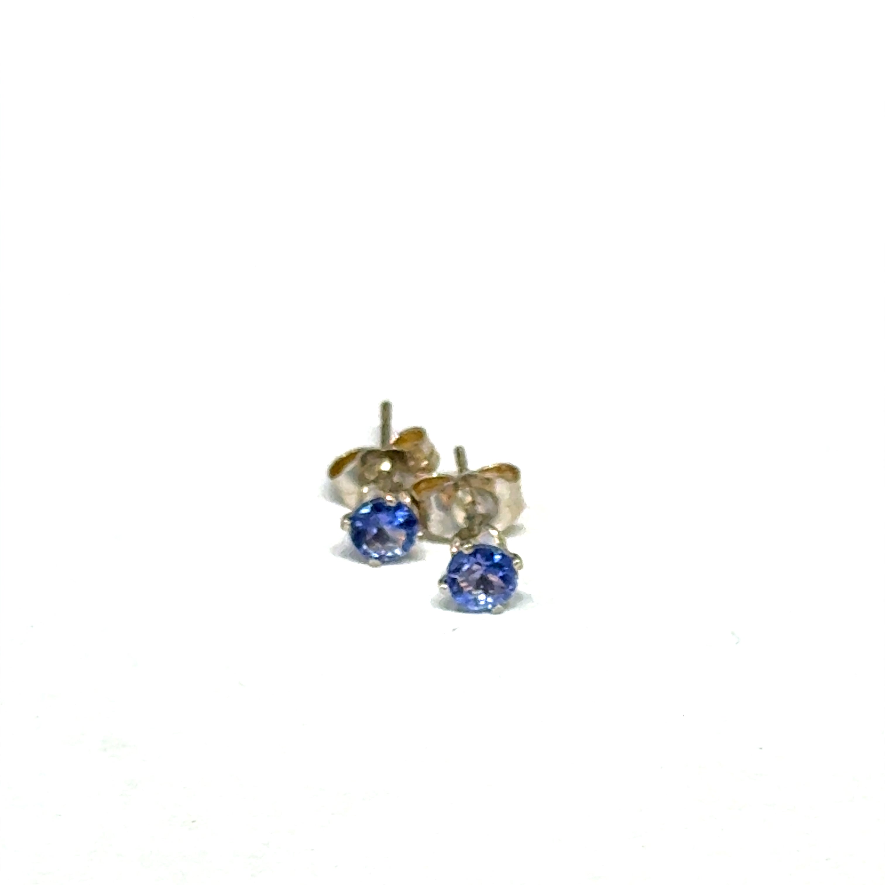 Lavender Amethyst Faceted 4mm Round Post Earrings – AAA-Grade Gemstone in Sterling Silver Basket Setting
