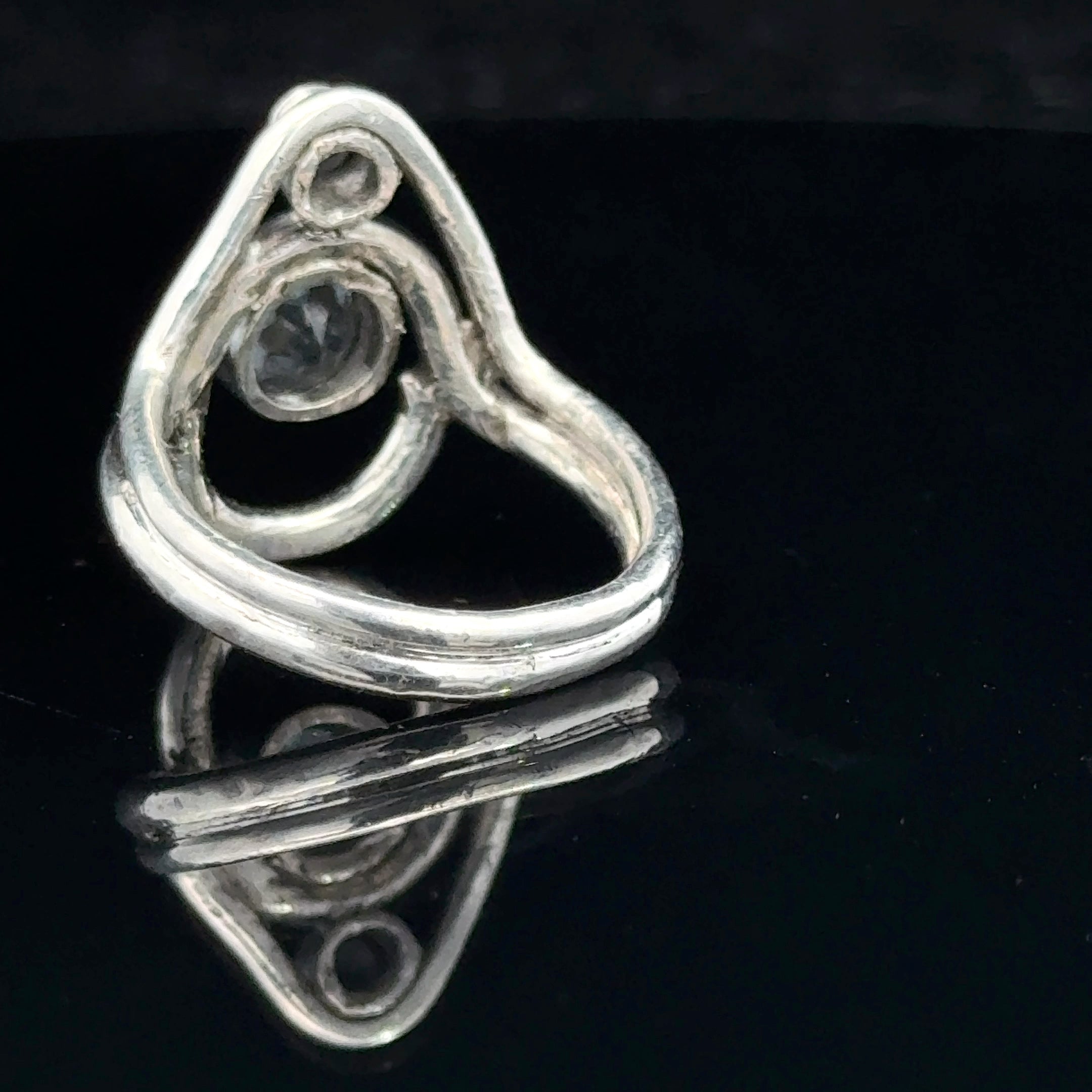 Blue Topaz & White Topaz Double-Stone Ring | Balance, Clarity & Intention