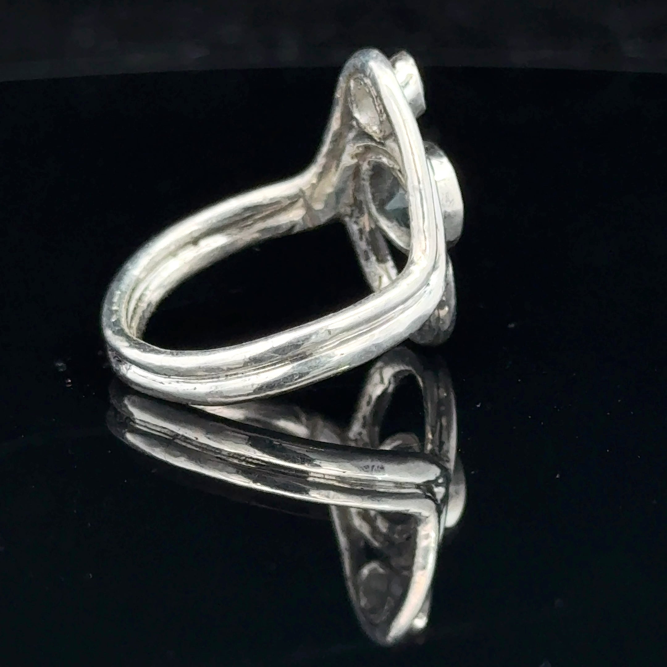 Blue Topaz & White Topaz Double-Stone Ring | Balance, Clarity & Intention