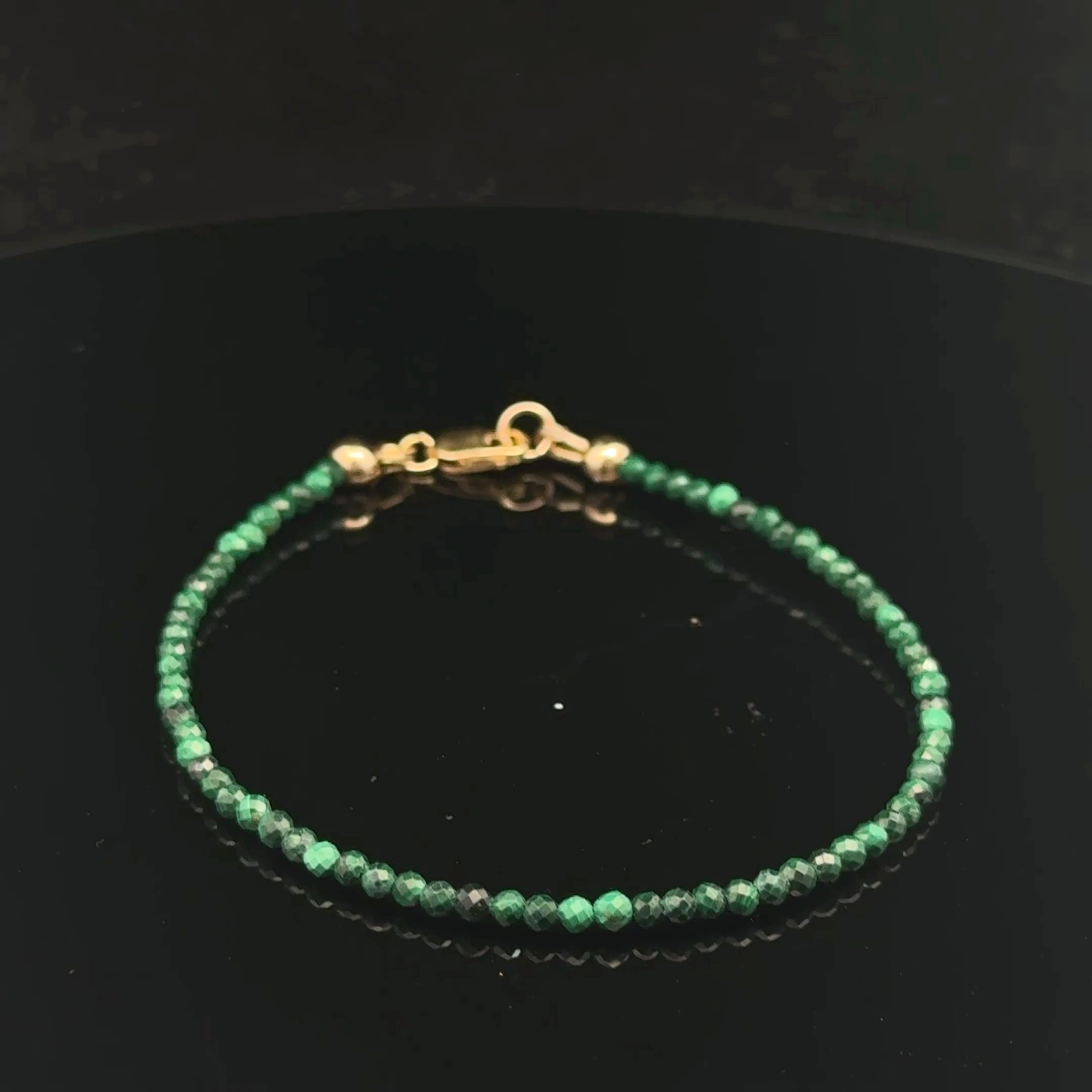 Malachite Beaded Gemstone Bracelet