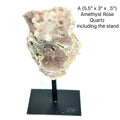 Pink Amethyst & Rose Quartz Display Crystal on Metal Stand | Heart-Healing Home Décor & Spiritual Gift
