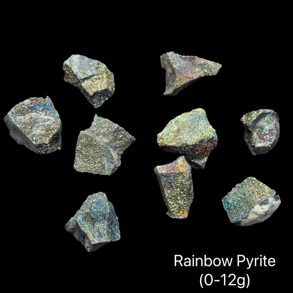 Rainbow Pyrite Raw Crystal | Solar Plexus Power & Manifestation Shield | Ulyanovsk, Russia