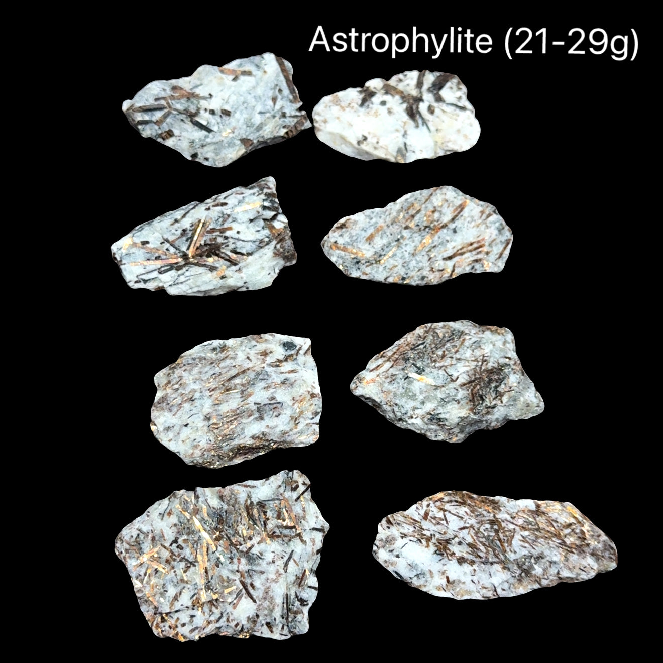 Raw Astrophyllite Slice from Russia – Ethically Sourced Star Leaf Stone for Shadow Work & Soul Purpose Activation