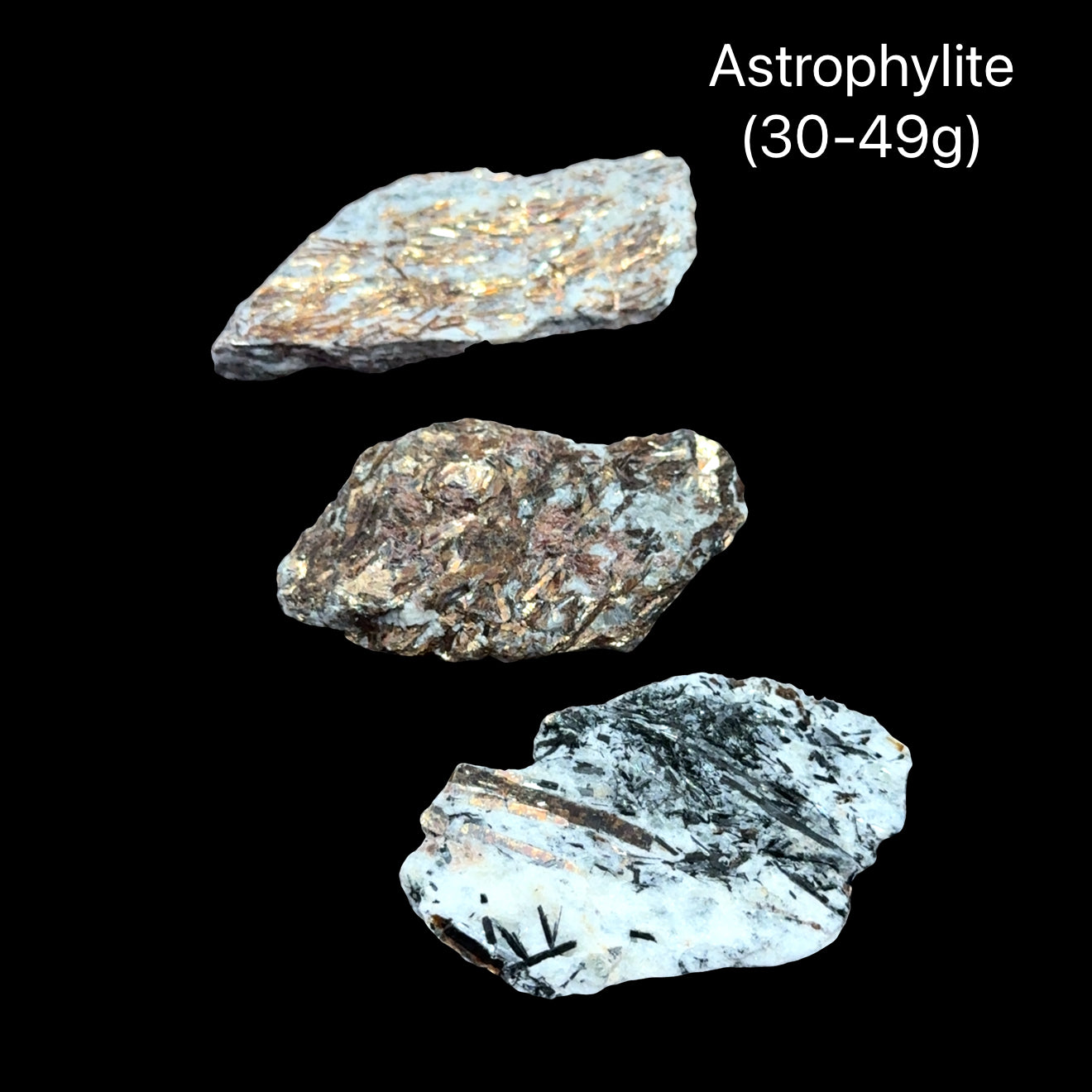 Raw Astrophyllite Slice from Russia – Ethically Sourced Star Leaf Stone for Shadow Work & Soul Purpose Activation