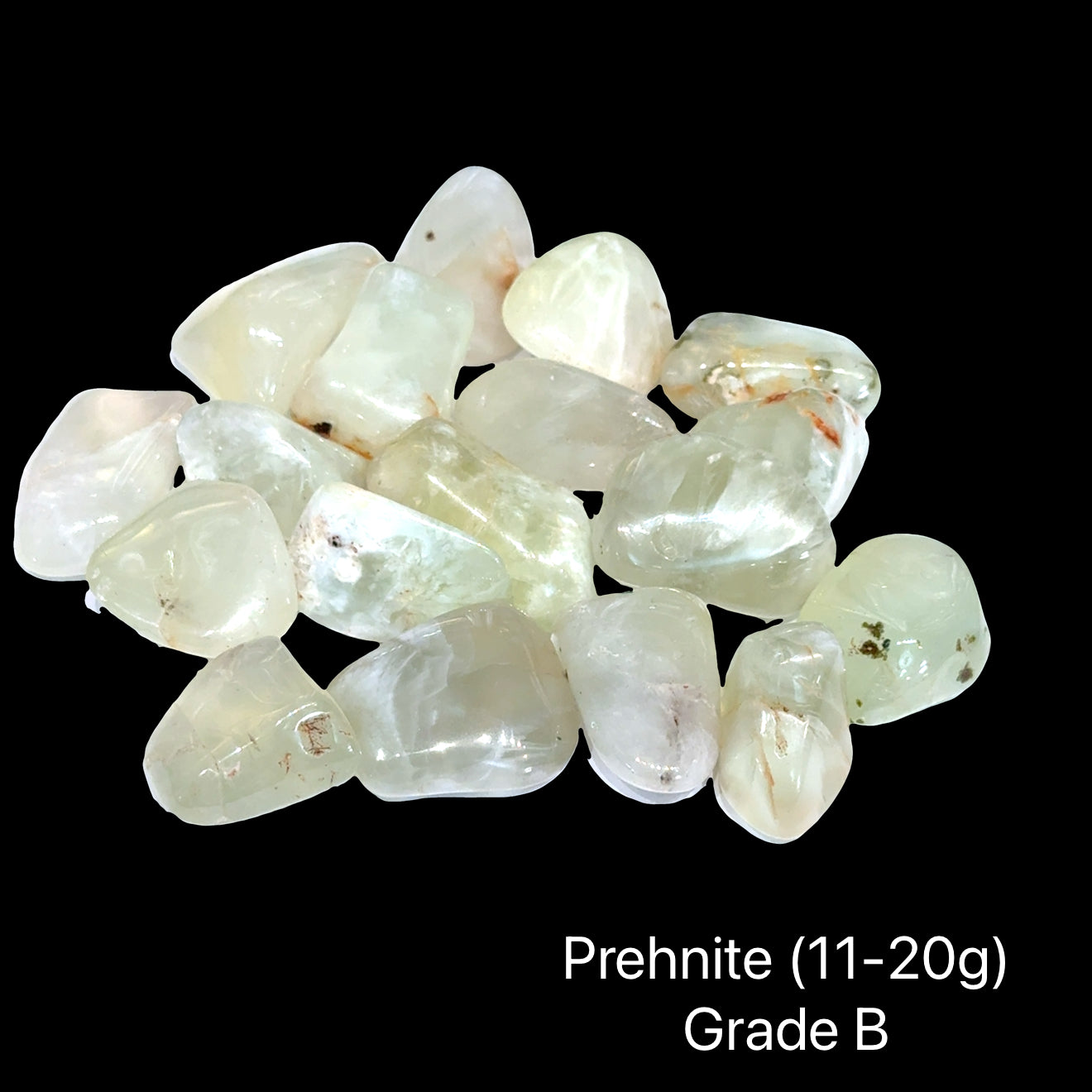 Australian Prehnite Tumbled Stones | Grade A & Grade B Options for Abundance & Intuition