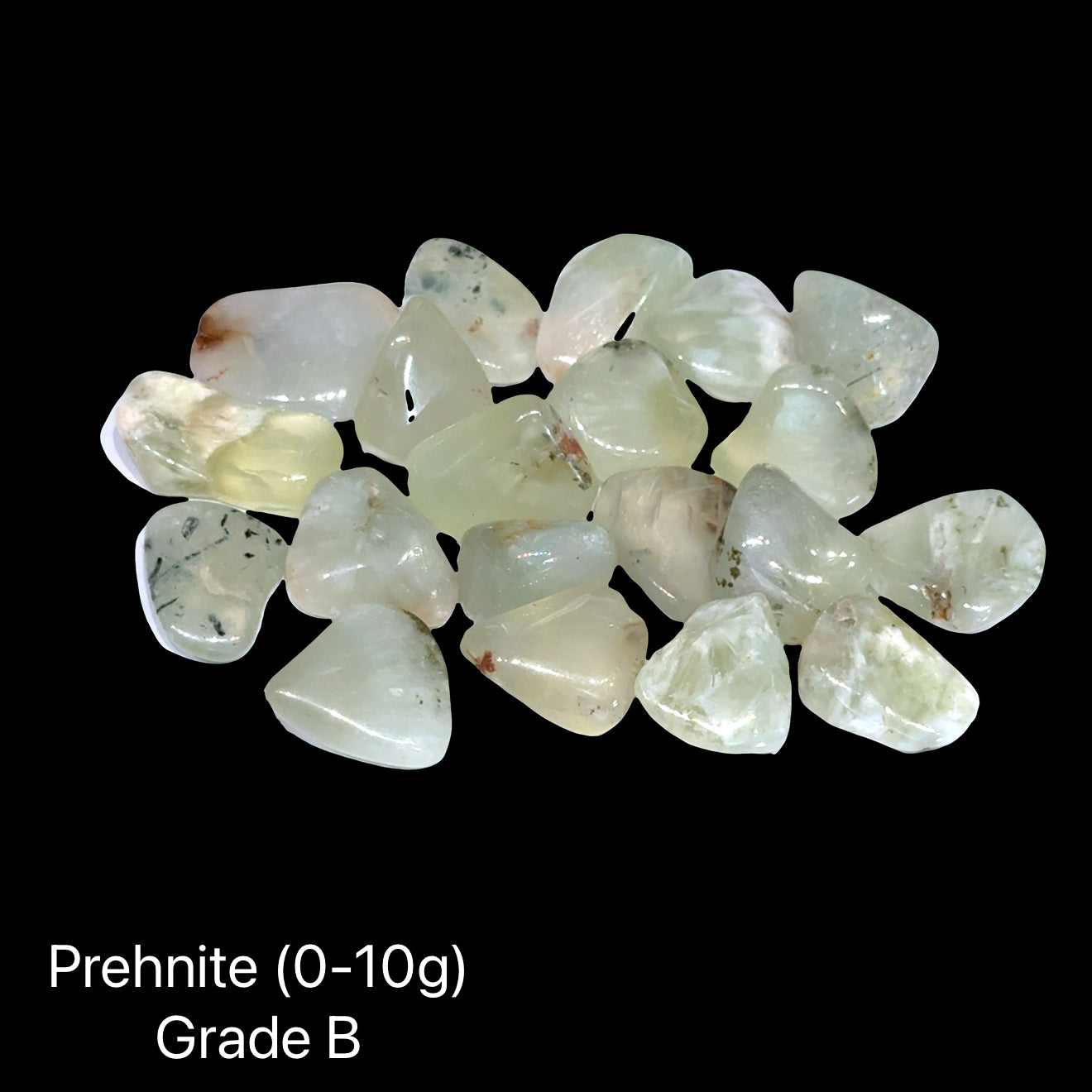 Australian Prehnite Tumbled Stones | Grade A & Grade B Options for Abundance & Intuition