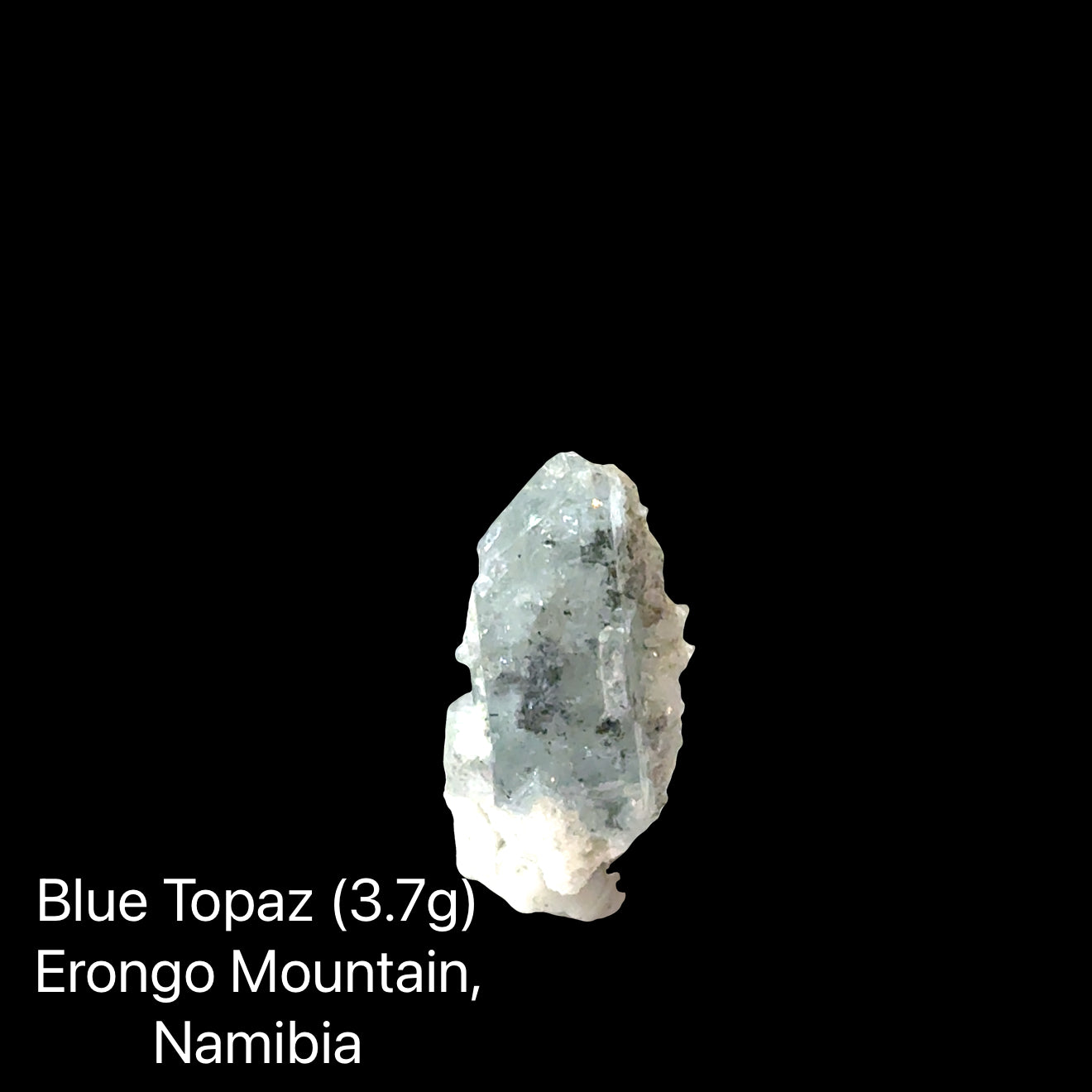 Blue Topaz Crystal Specimen in Perky Box | Erongo Mountains, Namibia | The Truth Speaker's Stone