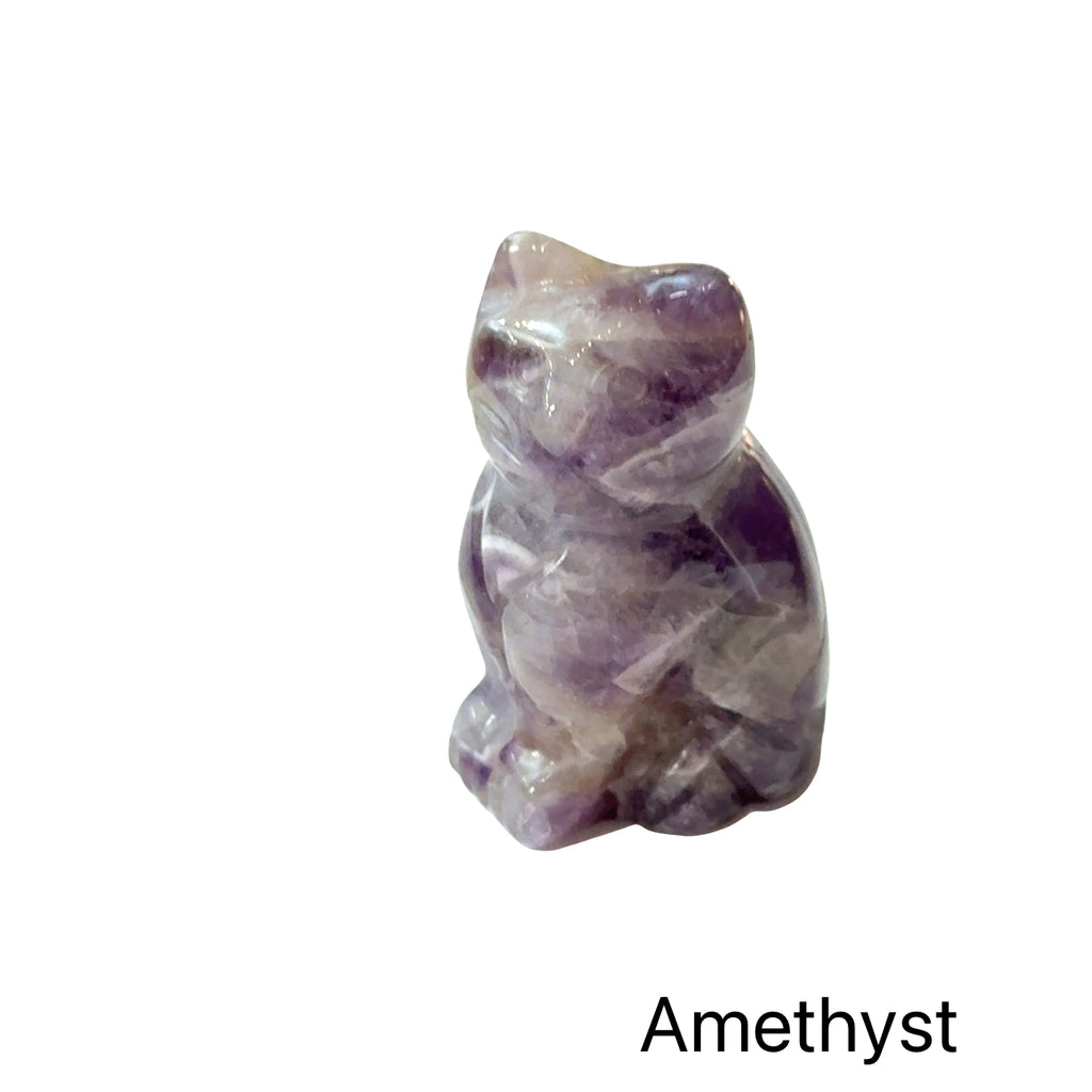 Gemstone Cat Guardian | Feline Grace Meets Crystal Medicine