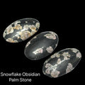 Snowflake Obsidian Palm stone – Ethically Sourced Crystal for Balance & Shadow Work