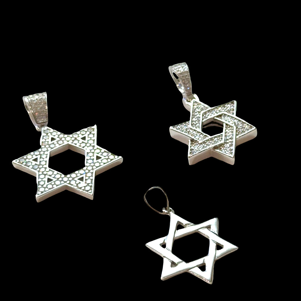 Sterling Silver Star of David Pendant Collection