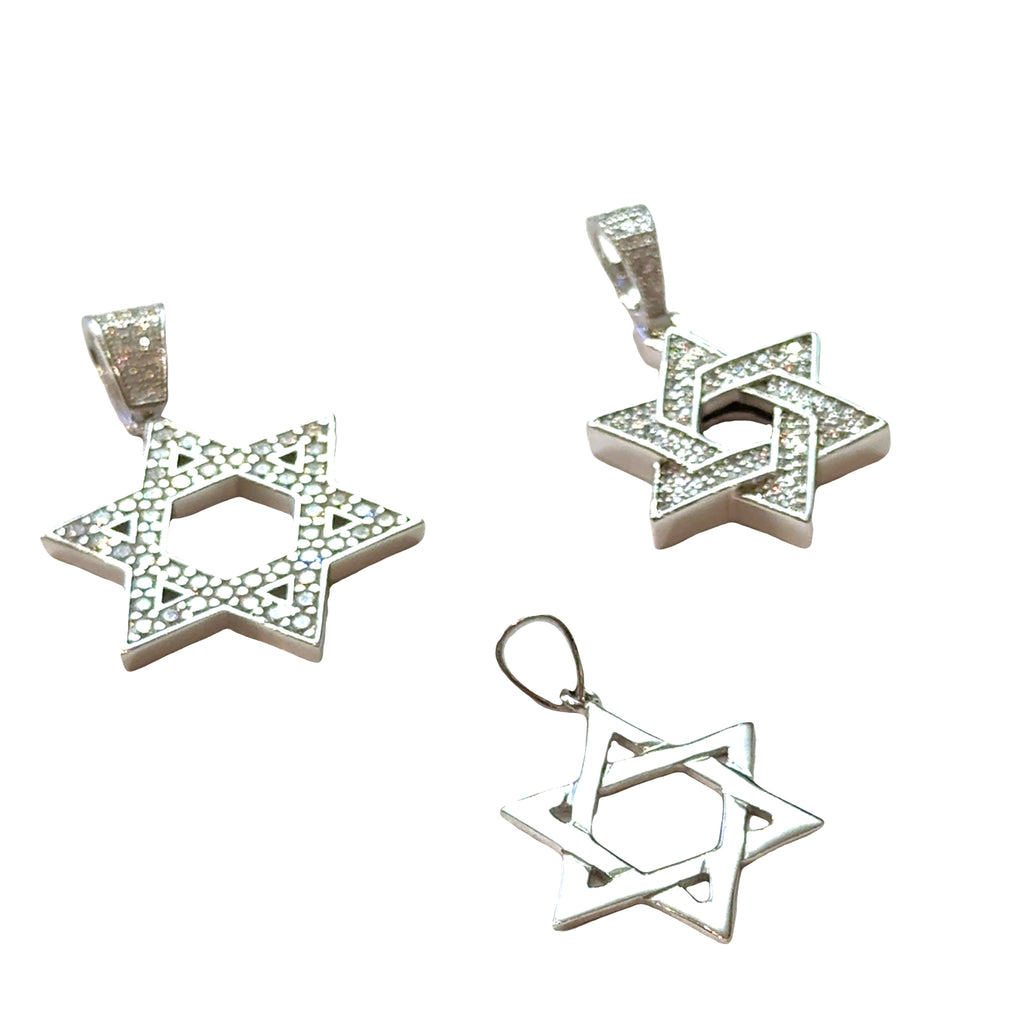 Sterling Silver Star of David Pendant Collection