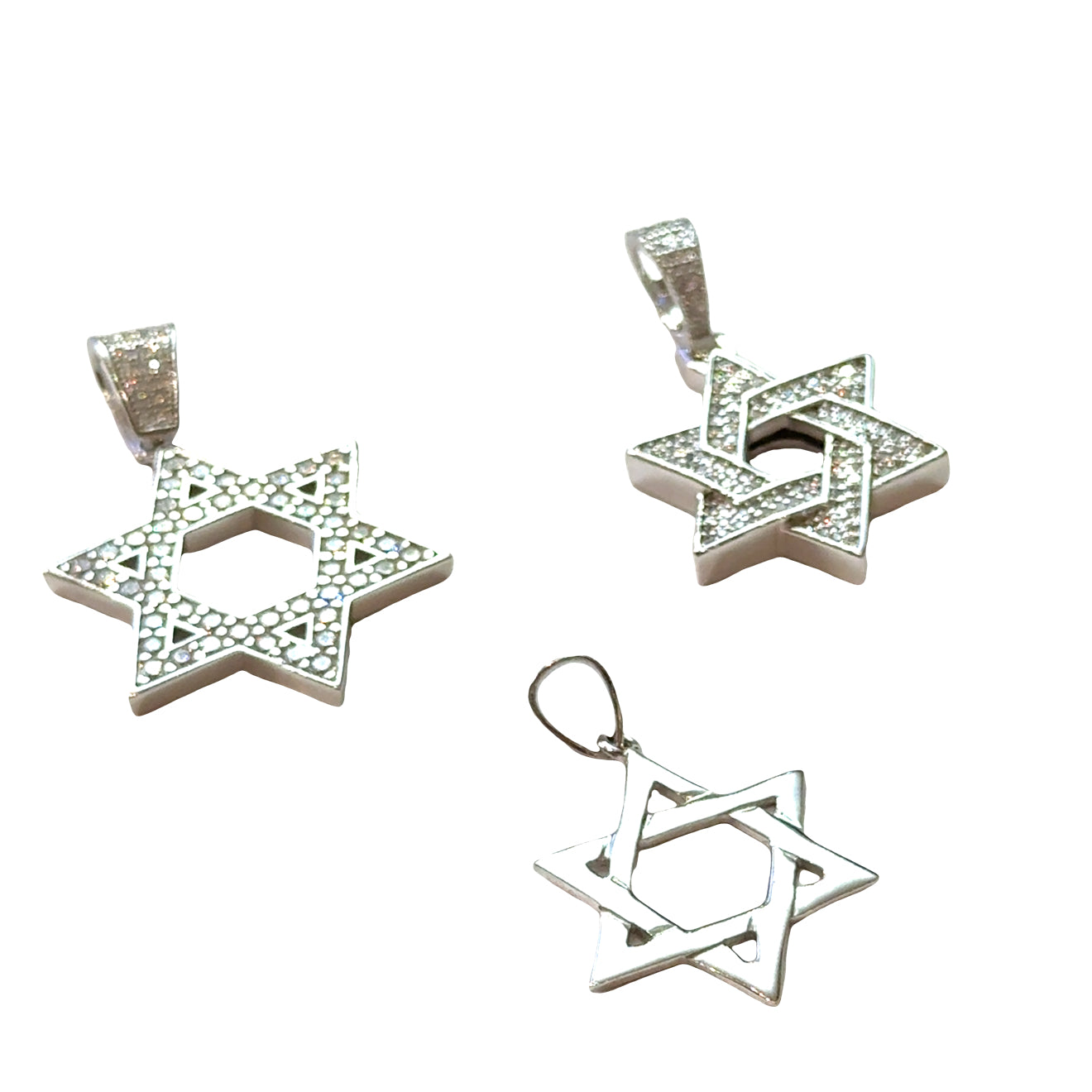 Sterling Silver Star of David Pendant Collection