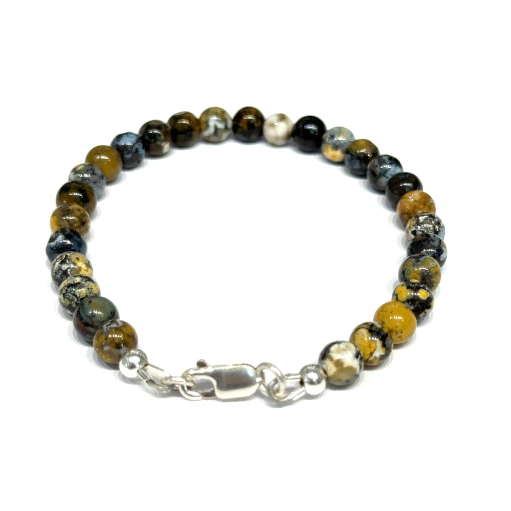 Ocean Jasper Gemstone Beaded Bracelet