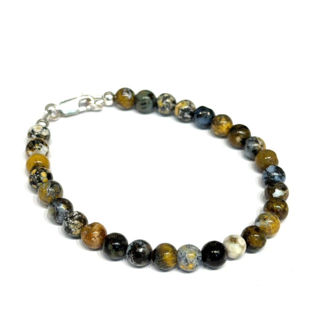 Ocean Jasper Gemstone Beaded Bracelet