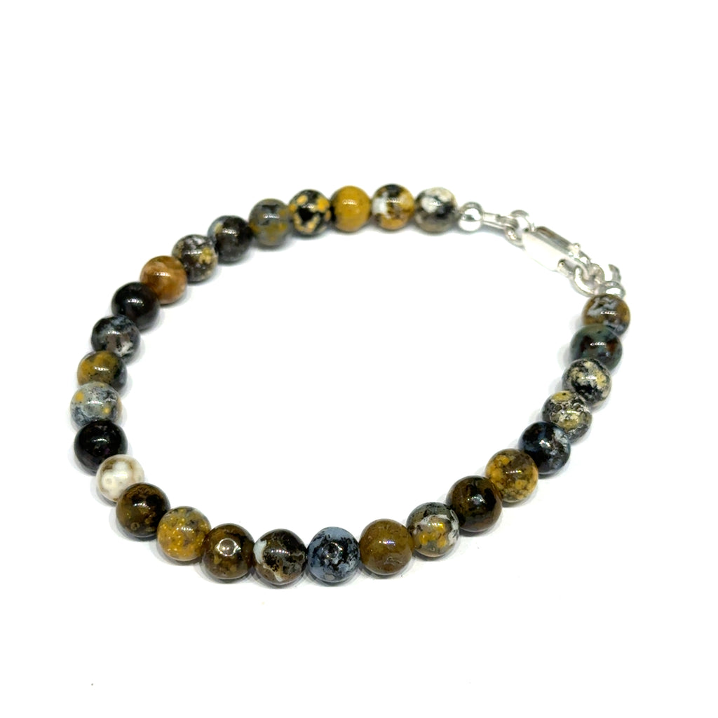 Ocean Jasper Gemstone Beaded Bracelet