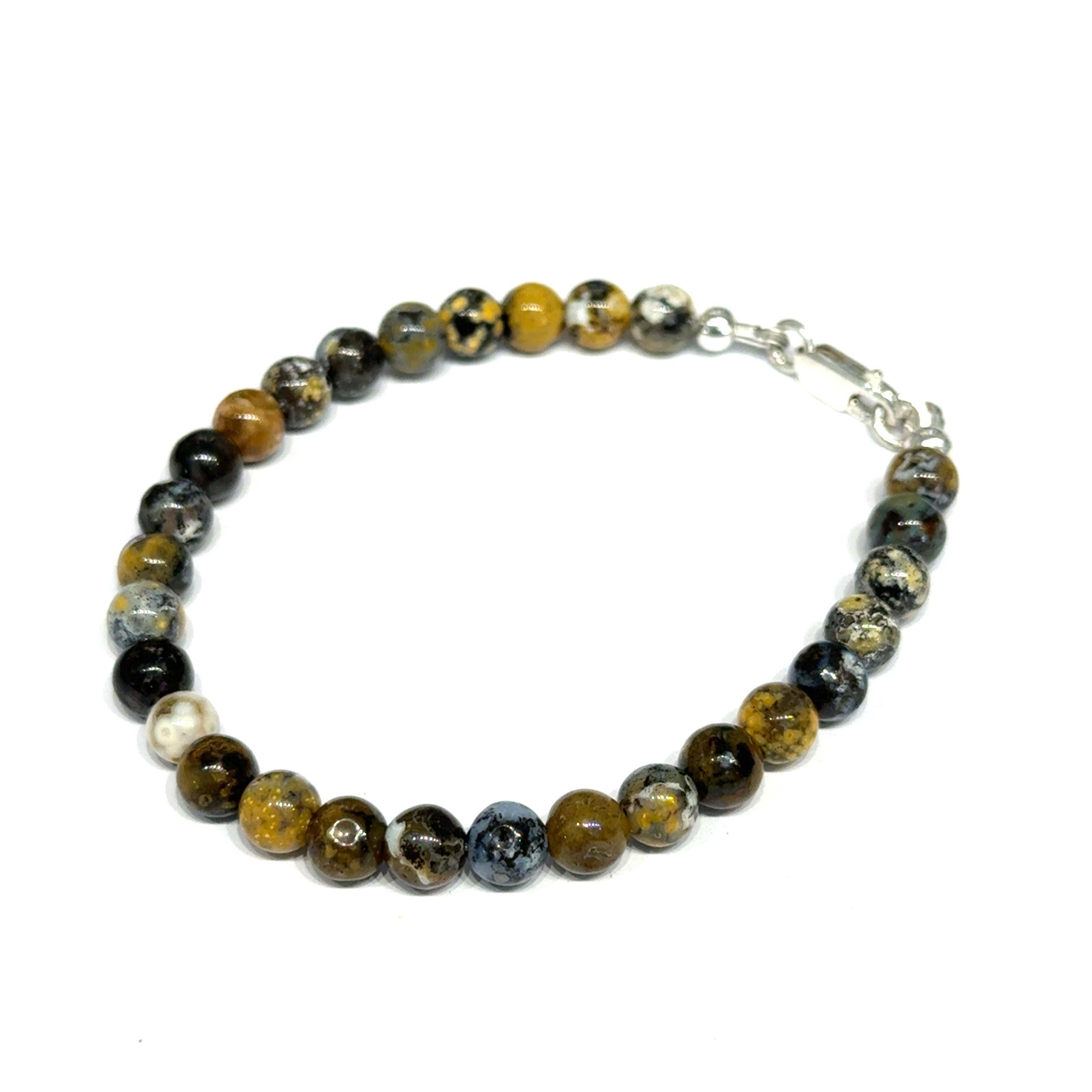 Ocean Jasper Gemstone Beaded Bracelet