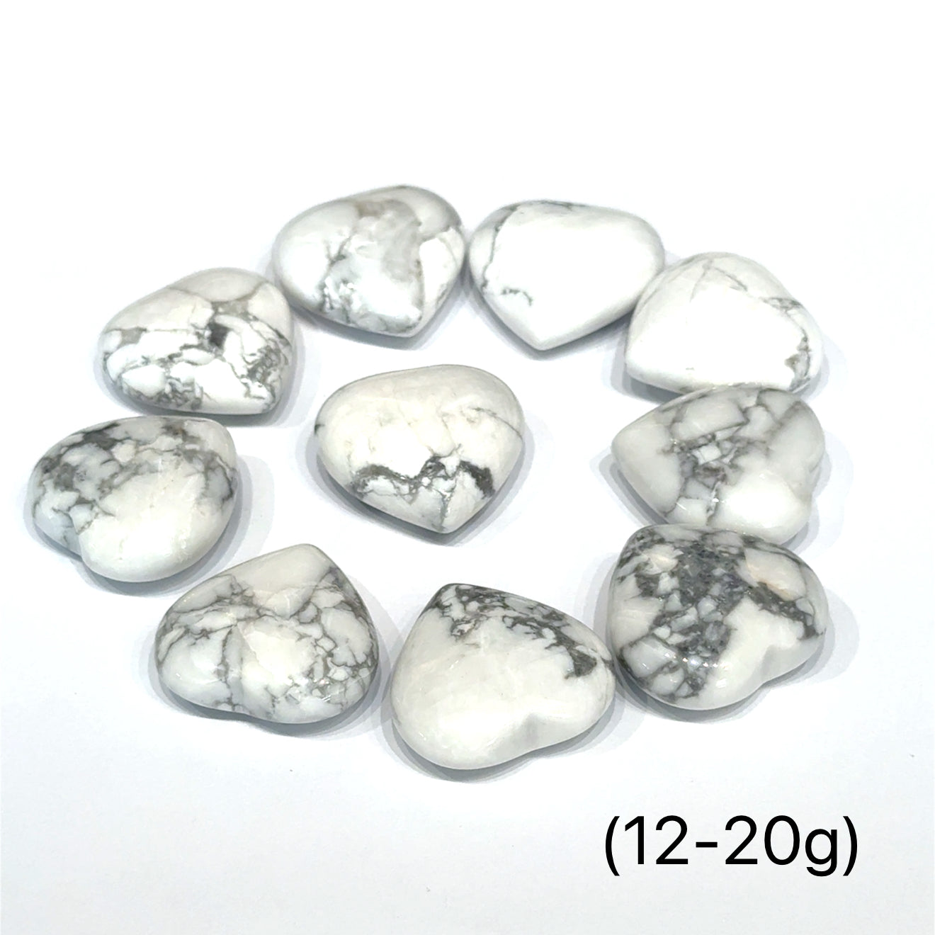Howlite Heart Gemstone | Calming Stone for Sleep, Patience & Insight