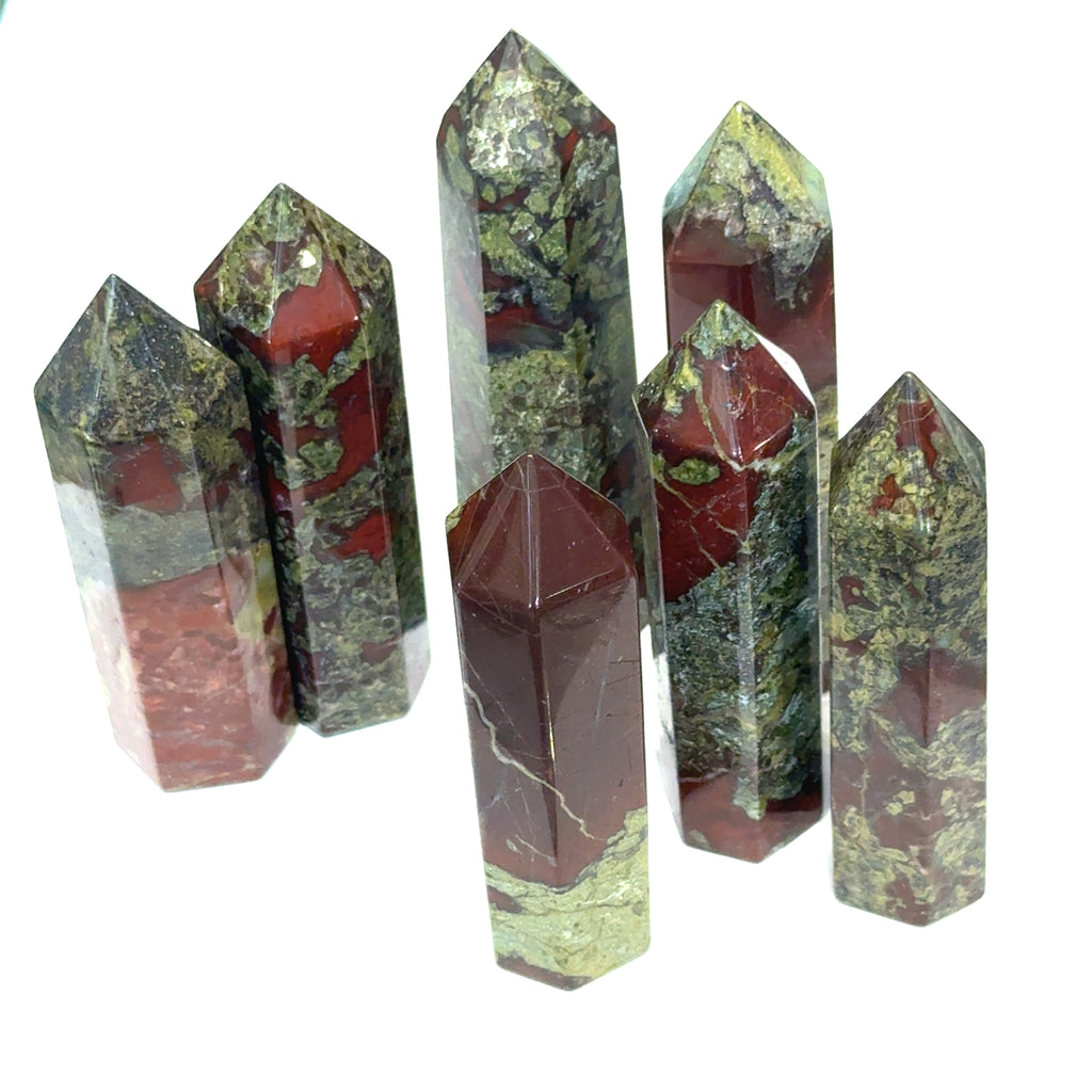 Dragon Blood Jasper Tower | Healing Crystal for Courage & Heart
