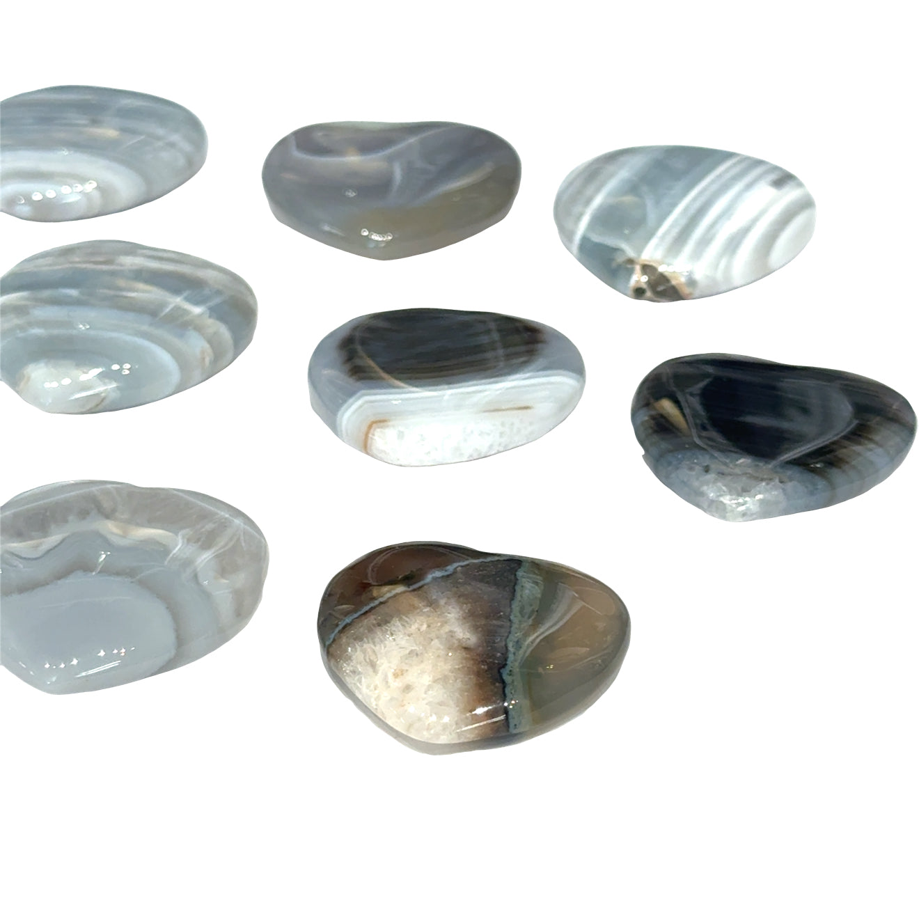 Botswana Agate Gemstone Heart Carving